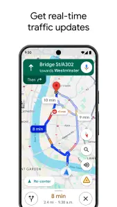 اسکرین‌شات نسخه وب اپلیکیشن (PWA) گوگل مپس - Google Maps